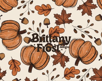 Harvest Vibes Seamless File, Fall Surface Pattern