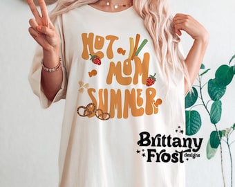 Girl Summer PNG Sublimation File, Hot Mom Summer T-shirt Design File