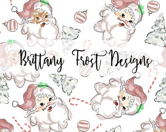 Vintage Christmas Santa Seamless File