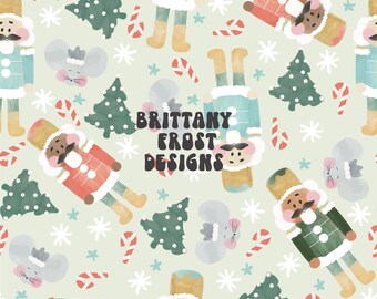 Nutcracker Seamless File, Christmas Surface Pattern