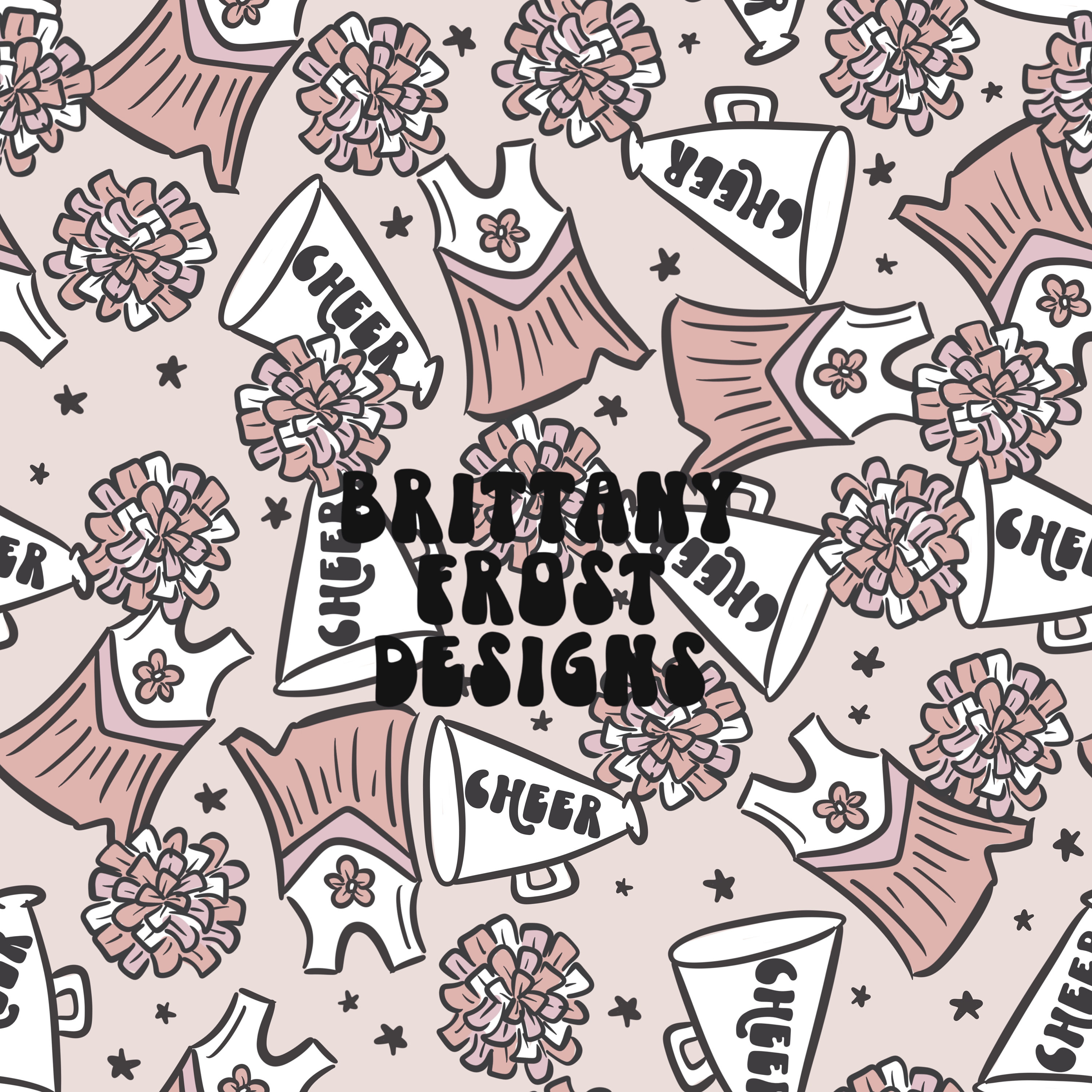 Cheerleading Seamless File, Cheer Seamless Pattern