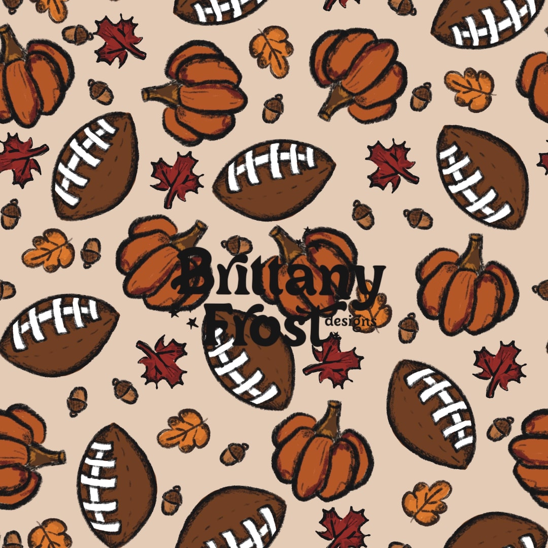 Fall Football Pattern Fall Football Seamless File, Fall Surface Pattern - Etsy