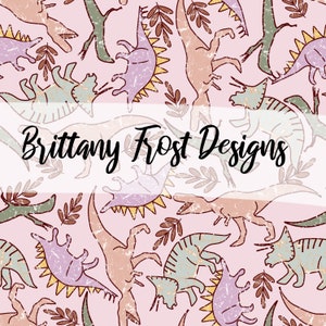 Muted Girly Dino Seamless File