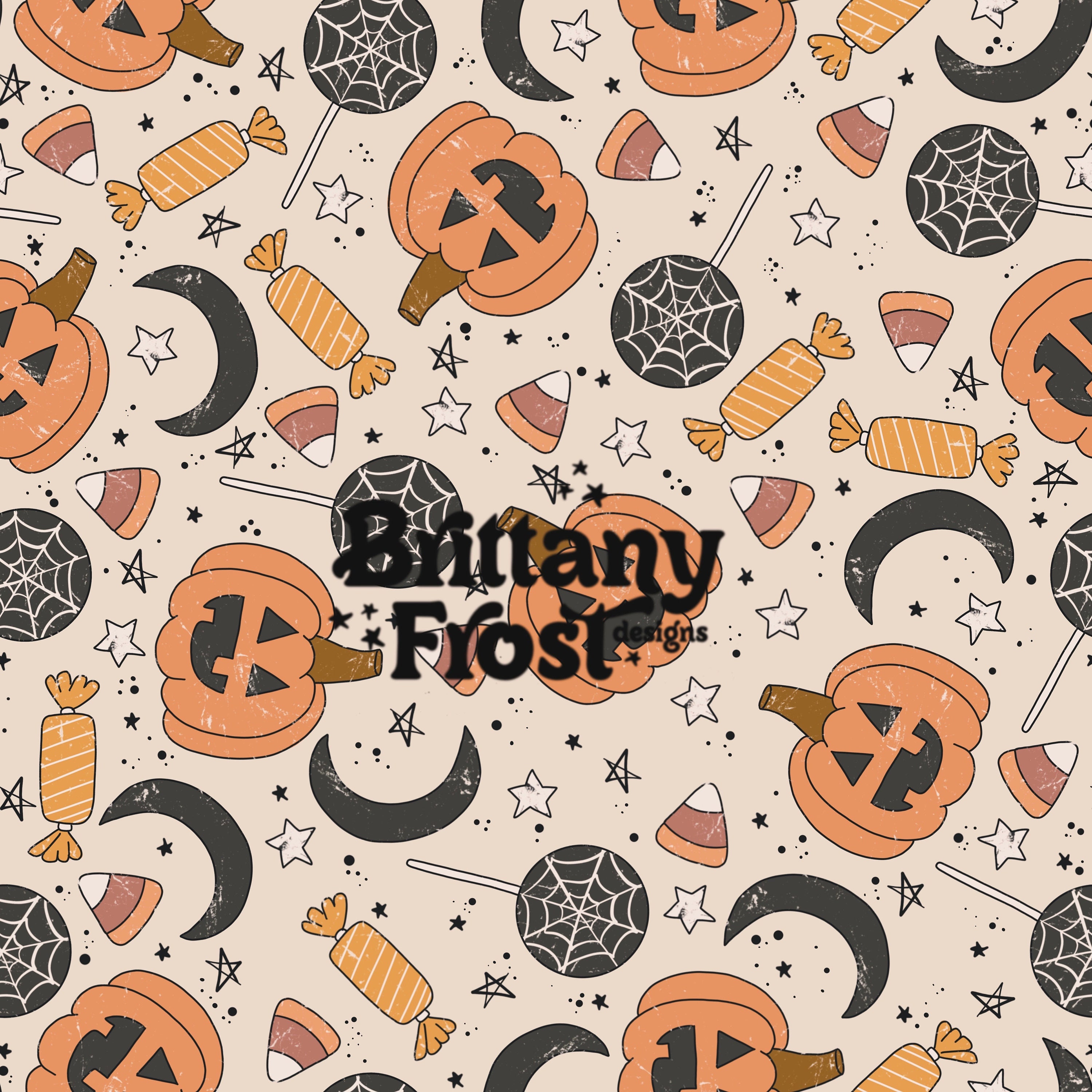Halloween Trick or Treating seamless file, Halloween Surface Pattern