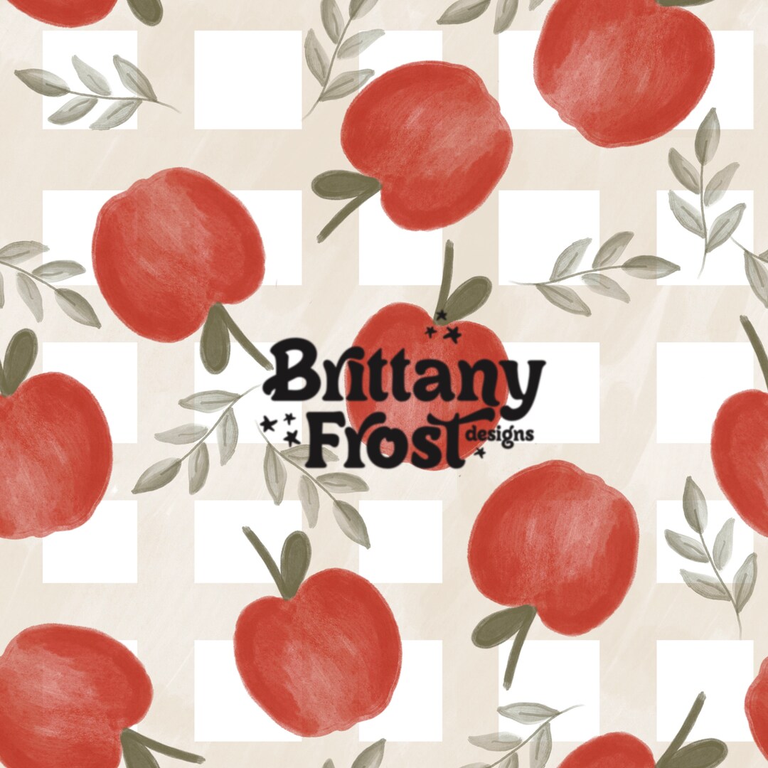 Apple Picking Surface Pattern, Fall Seamless File - Etsy