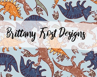 Blue Dinos Seamless File