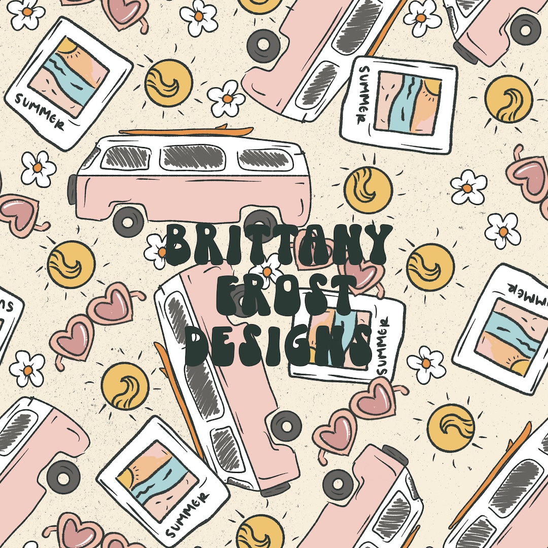 Retro Summer Seamless File, Seamless Pattern - Etsy