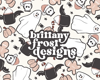 Spooky Christmas nahtlose Datei