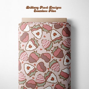 Valentines Day Chocolate Strawberries Seamless File