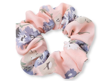 Pink Floral Scrunchie