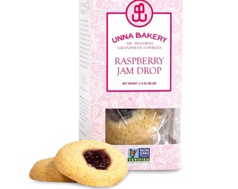 Raspberry Jam Drop Cookies