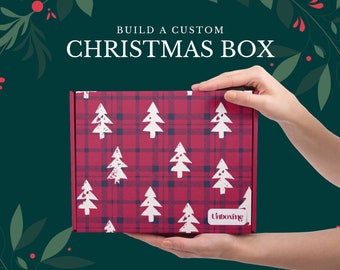 Build A Custom Christmas Gift Box For Her or Him, Holiday Care Package For Women, Secret Santa Gift, Corporate Gift For Employees