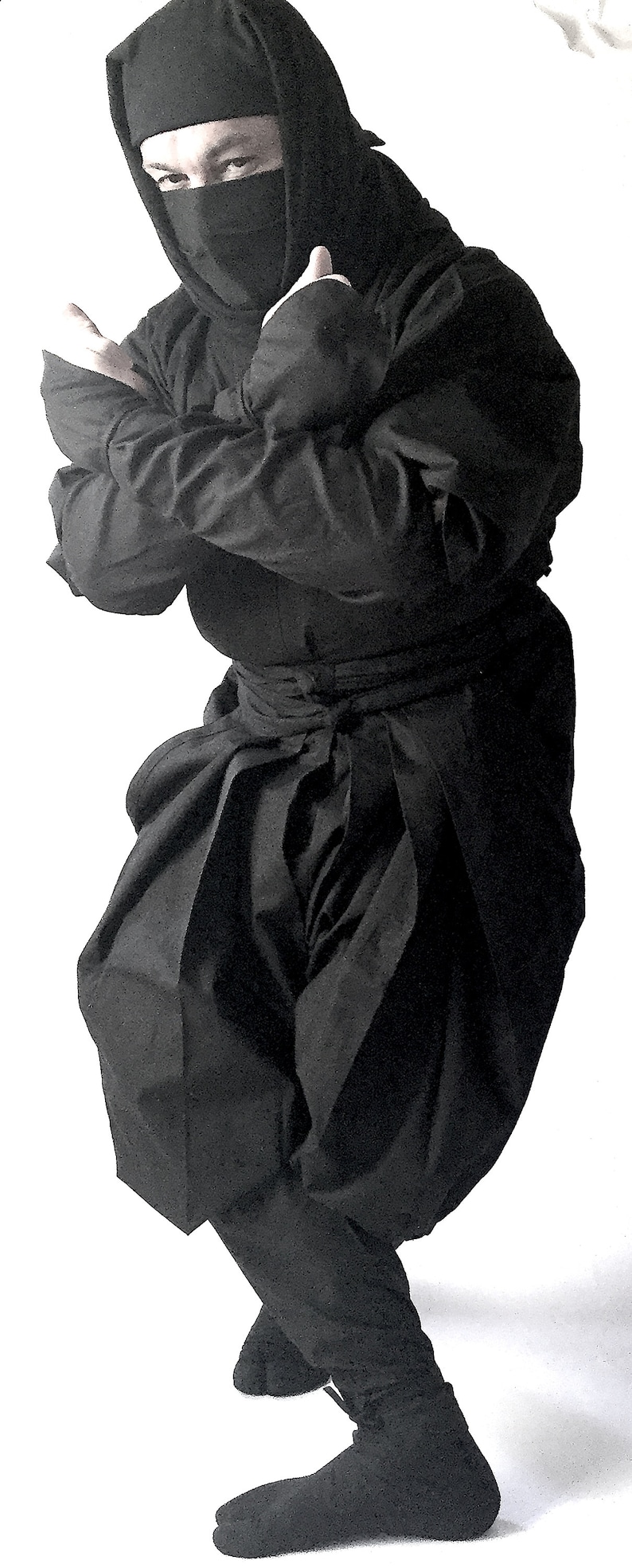 Ninja Tabi sock 100 Black Cotton Made in Japan Traditional Etsy