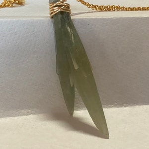 Enchanting Seriphos Prase Crystal necklace