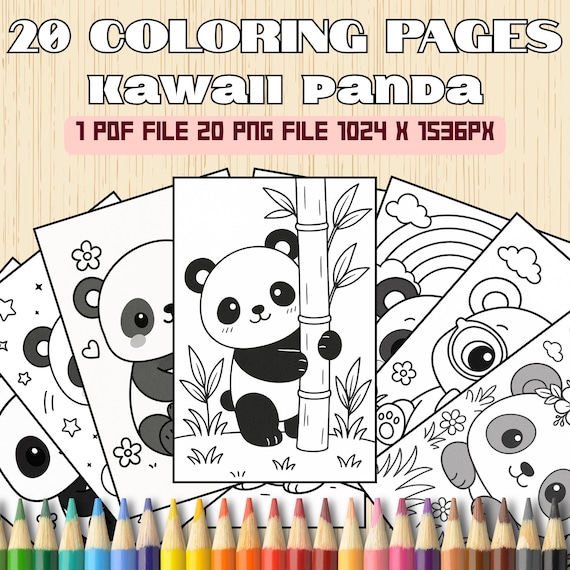 Cute Panda Bear Coloring Pages