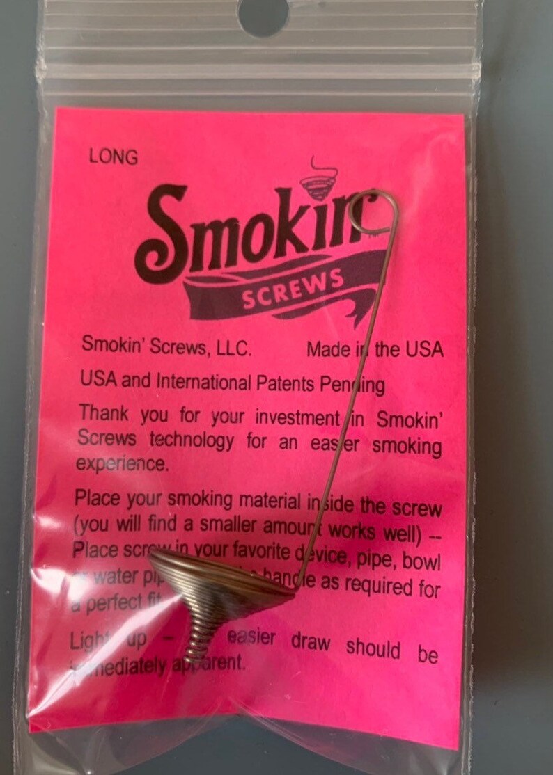 Smokin' Screw Long Handled Pipe Screen Etsy