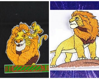 König der Löwen, Simba, Aufnäher, Bügelbild, Aufbügler, Applikationen, Bügelflicken