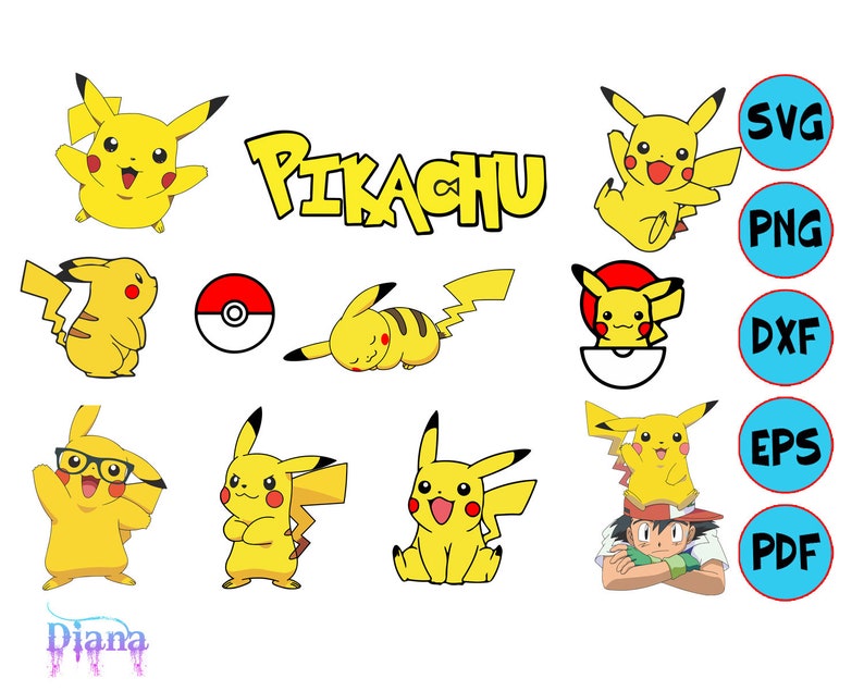 Pikachu Svg Pokemon Svg Detective Pikachu Pokemon Go Svg Printable File Cricut Silhouette Cut Files Sublimation Iron On