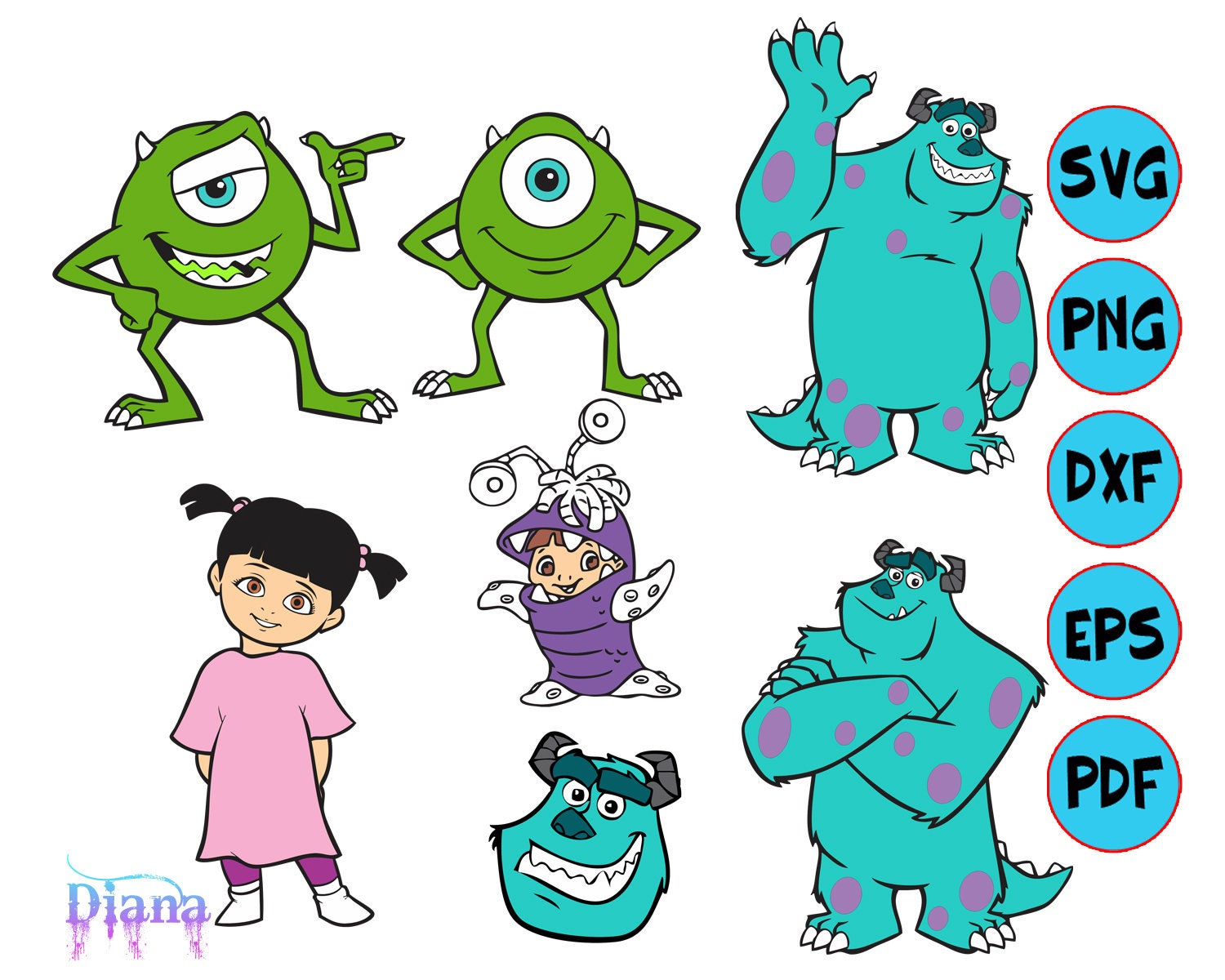 Free Free 117 Silhouette Disney Cricut Monsters Inc Svg Free SVG PNG EPS DXF File