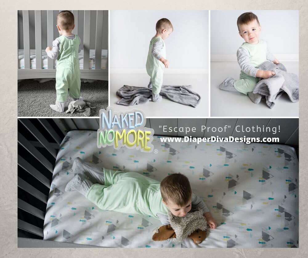 Naked No More® Back Zippered One Piece Pajamas Rompers Escape - Etsy