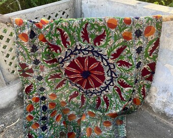 Handmade kantha guduri Multicolor Quilt Heavy Quilt Embroidery Kantha Cotton Suzani Vintage Quilt Reversible Kantha Blanket