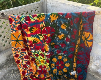 Indische Vintage Kantha Quilt mit Handstickerei handgemachte Patchwork Recycle Baumwolle Kantha Quilt Suzani indische handgemachte Quilts