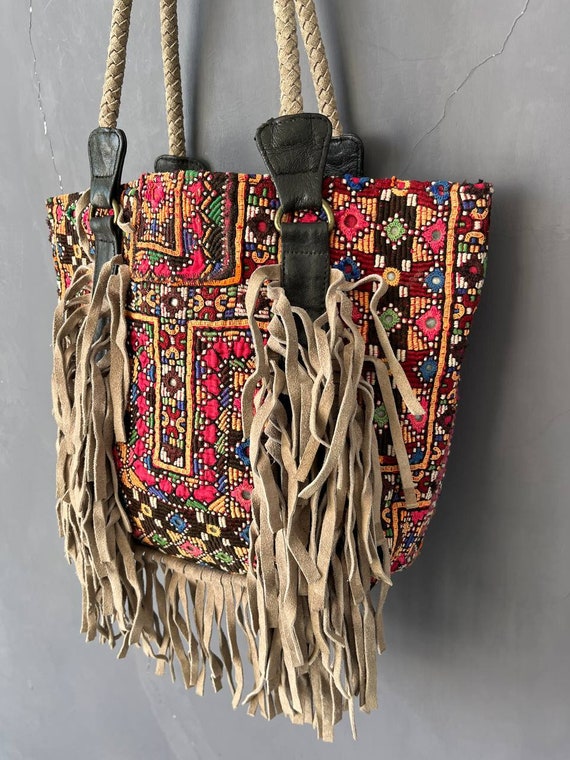 Indian Handmade Banjara Vintage Colourfull Bag In… - image 3