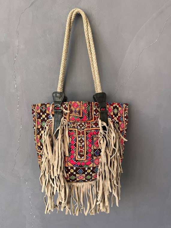 Indian Handmade Banjara Vintage Colourfull Bag In… - image 7