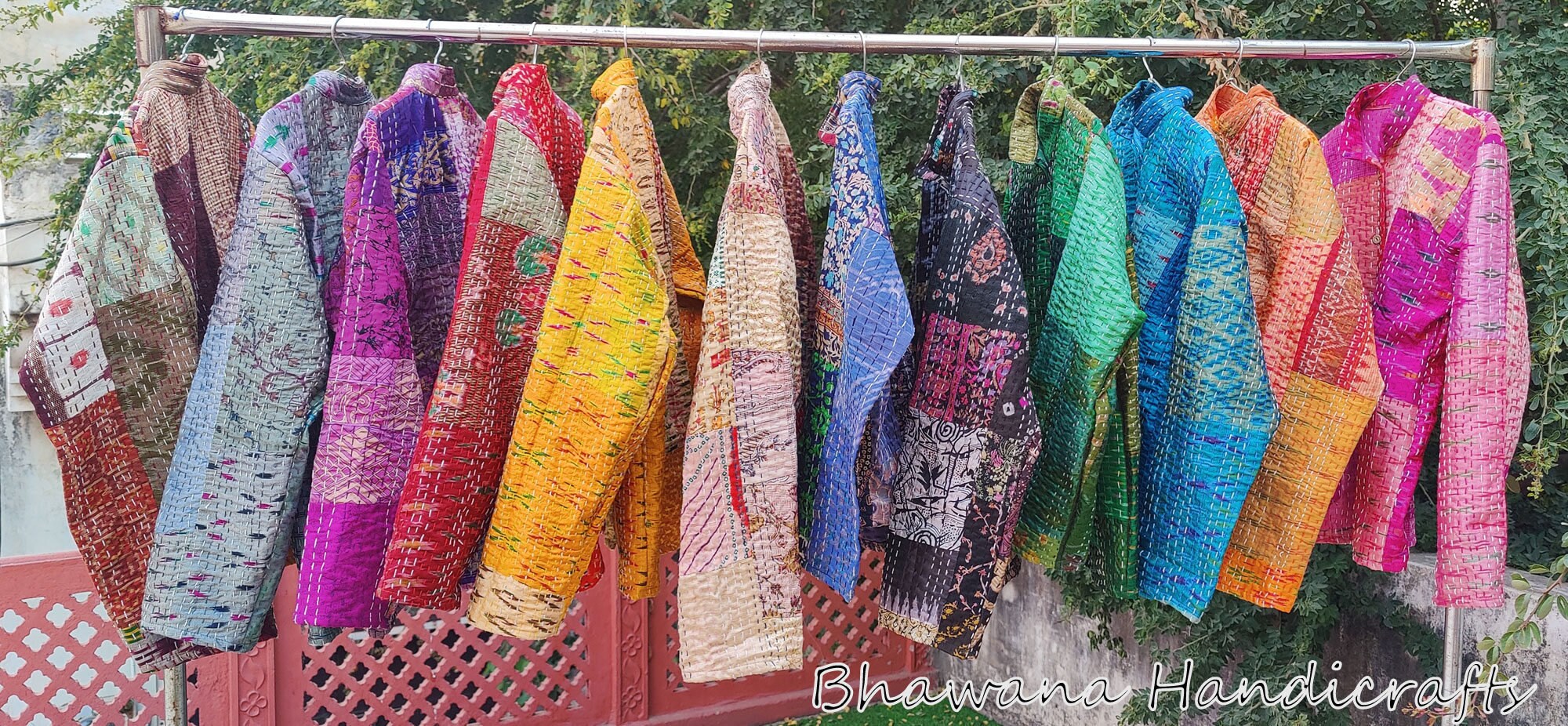 Handmade Patchwork Jacket Hand Stitched Silk Patchwork Etsy