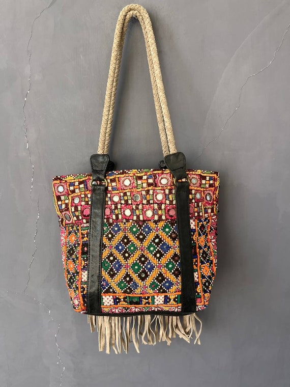 Indian Handmade Banjara Vintage Colourfull Bag In… - image 2