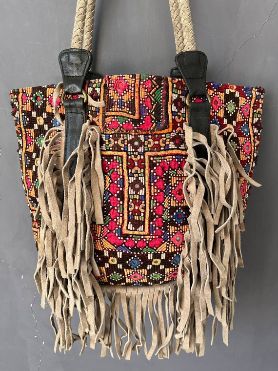 Indian Handmade Banjara Vintage Colourfull Bag In… - image 6