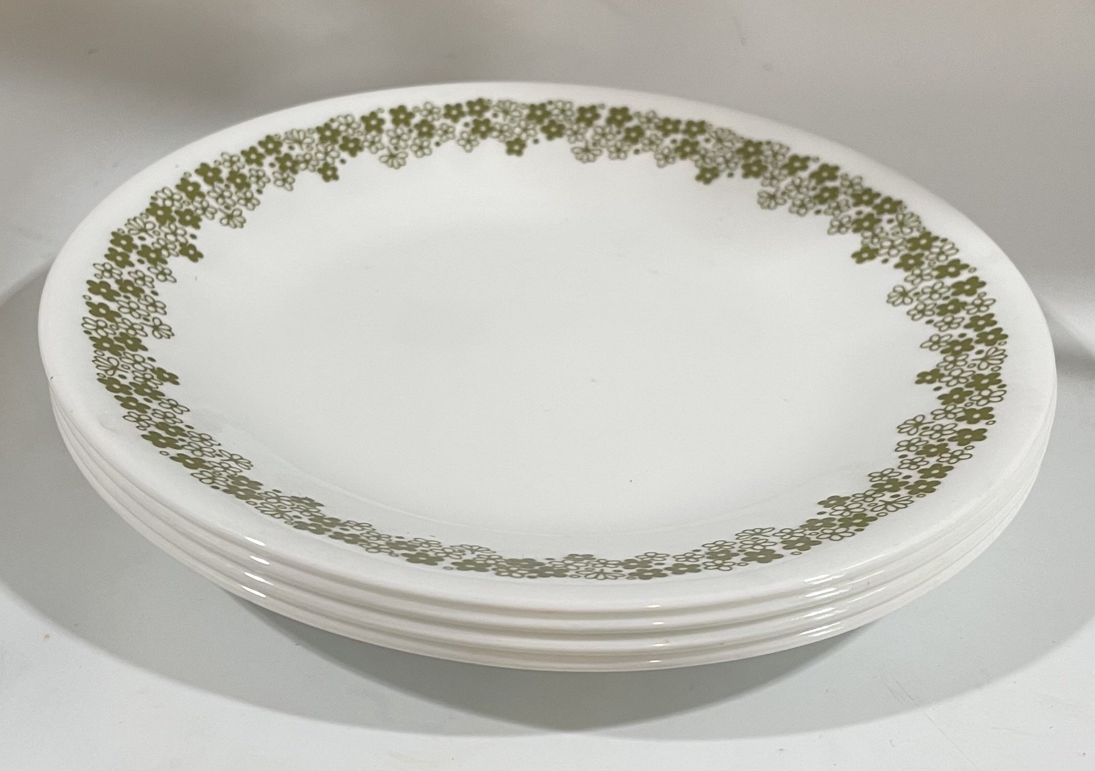 Set of 4 Vintage Green Corning Corelle Spring Blossom Pattern Etsy
