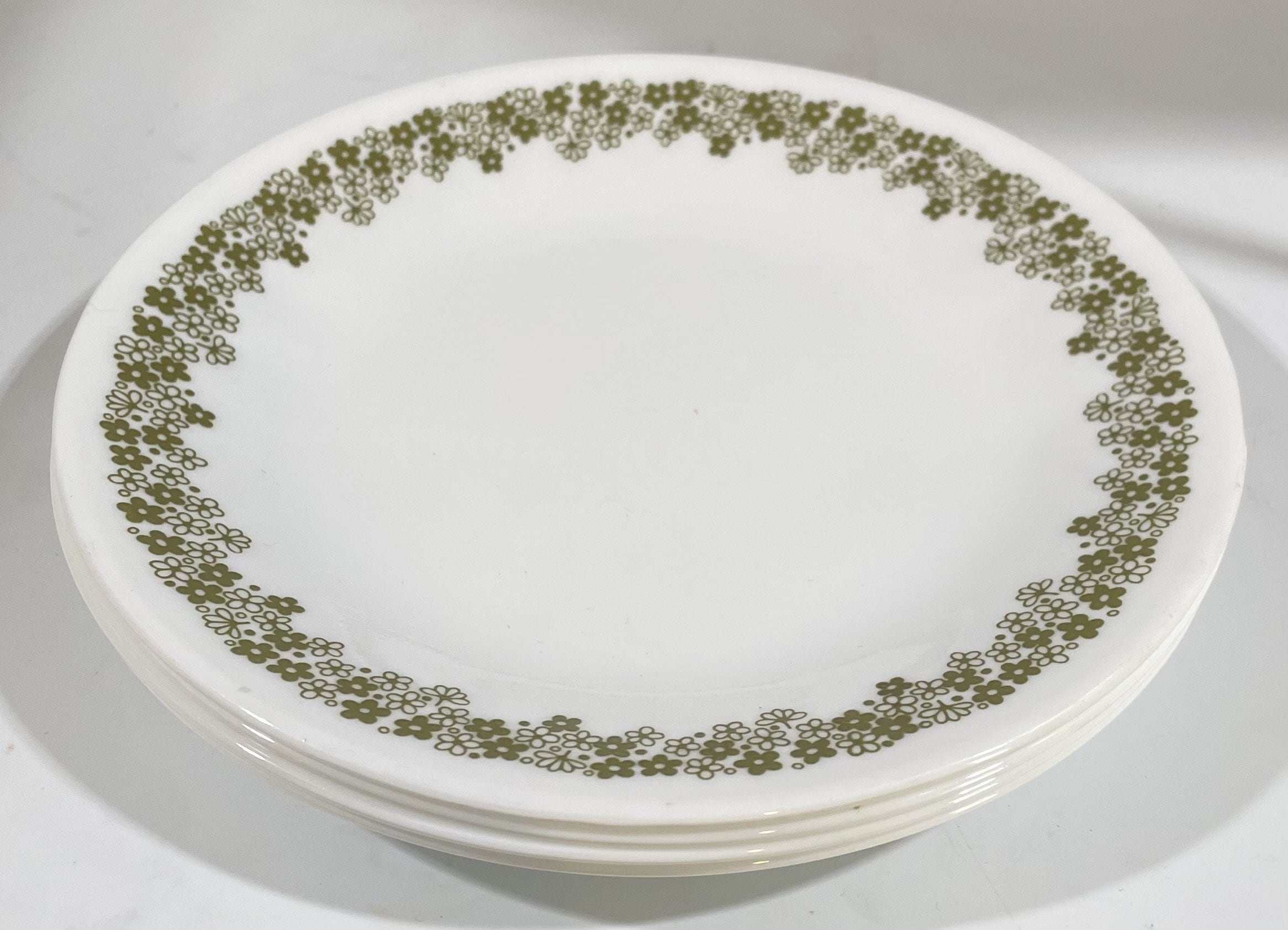 Set of 4 Vintage Green Corning Corelle Spring Blossom Pattern Etsy