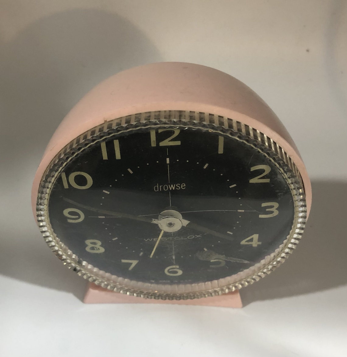 Vintage Pink Westclox Drowse Hustler Alarm Clock Etsy