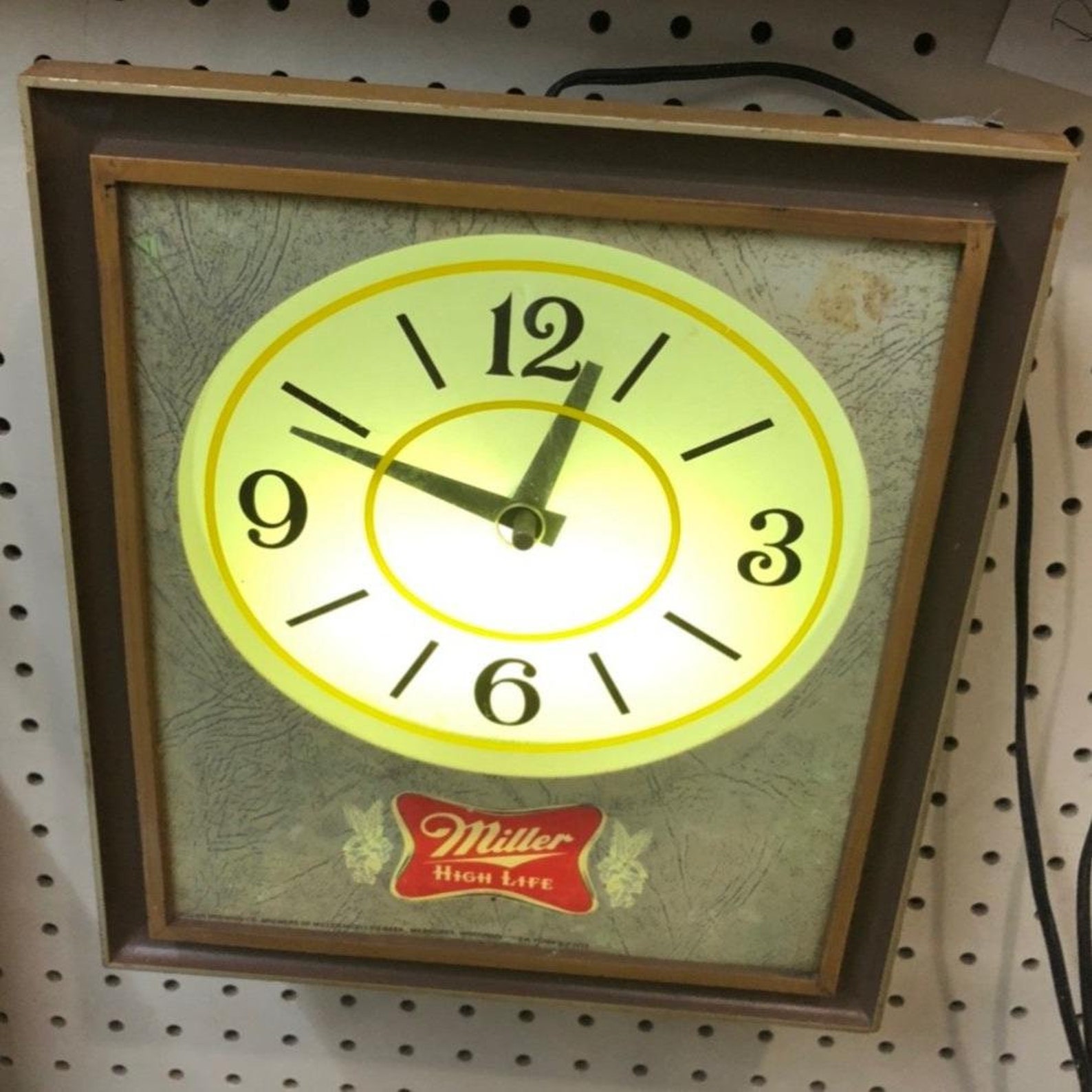 Vintage Miller High Life Lighted Clock Travaux Etsy