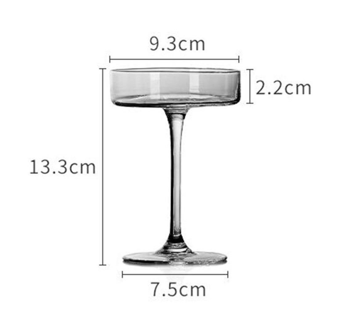 Set of 4 130ml Flat Coupe Cocktail Glasses Etsy