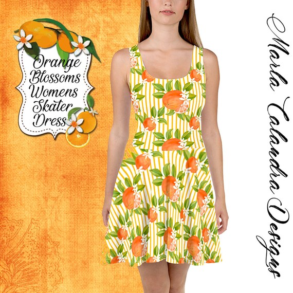 dress with oranges on it