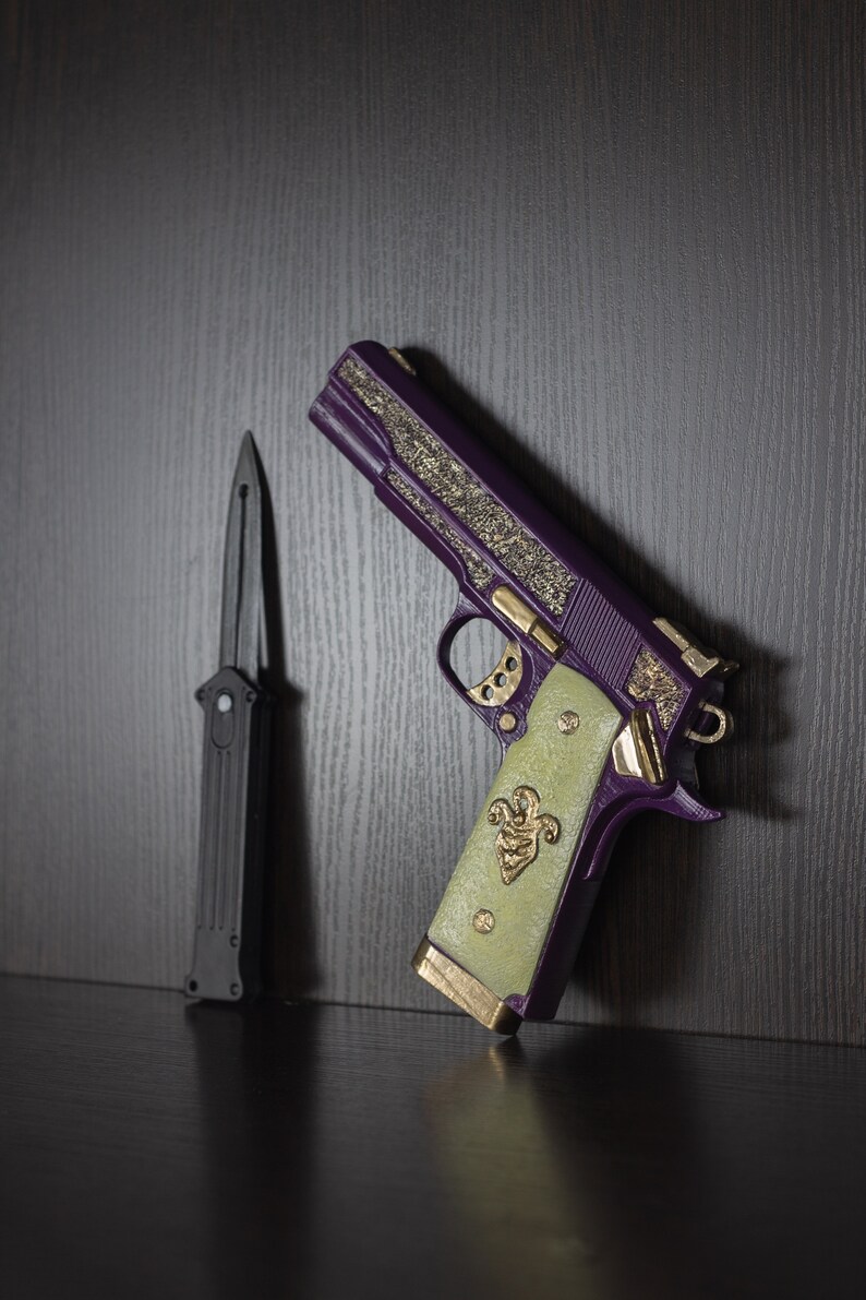 Joker gun Joker cosplay Joker knife Joker blade Joker Etsy