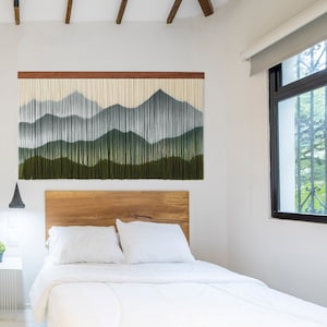 Bergtapijt macramé: groot wandkleed van bohogaren