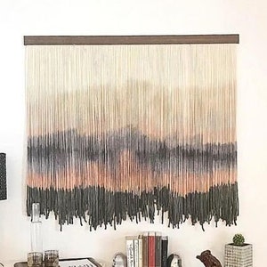 Macrame Yarn wall hanging wall art Large boho wall decor Tapestry mountain art farmhouse living room bedroom entryway wall decor