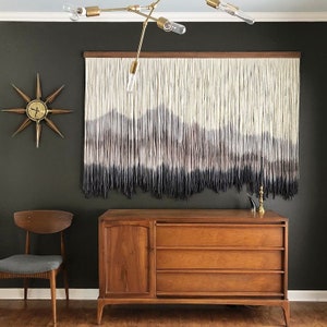 Macrame Yarn wall hanging wall art Large boho wall decor Tapestry mountain art farmhouse living room bedroom entryway wall decor