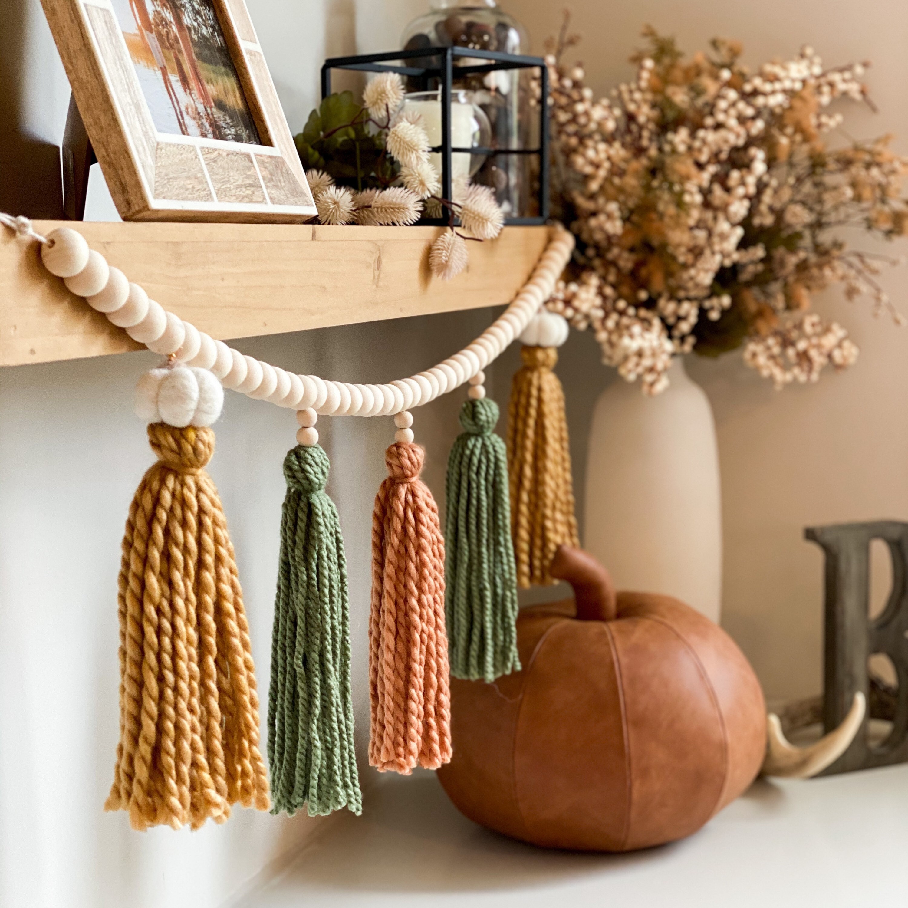 Golden Bounty Interchangeable Wood Ball Tassel Garland Etsy