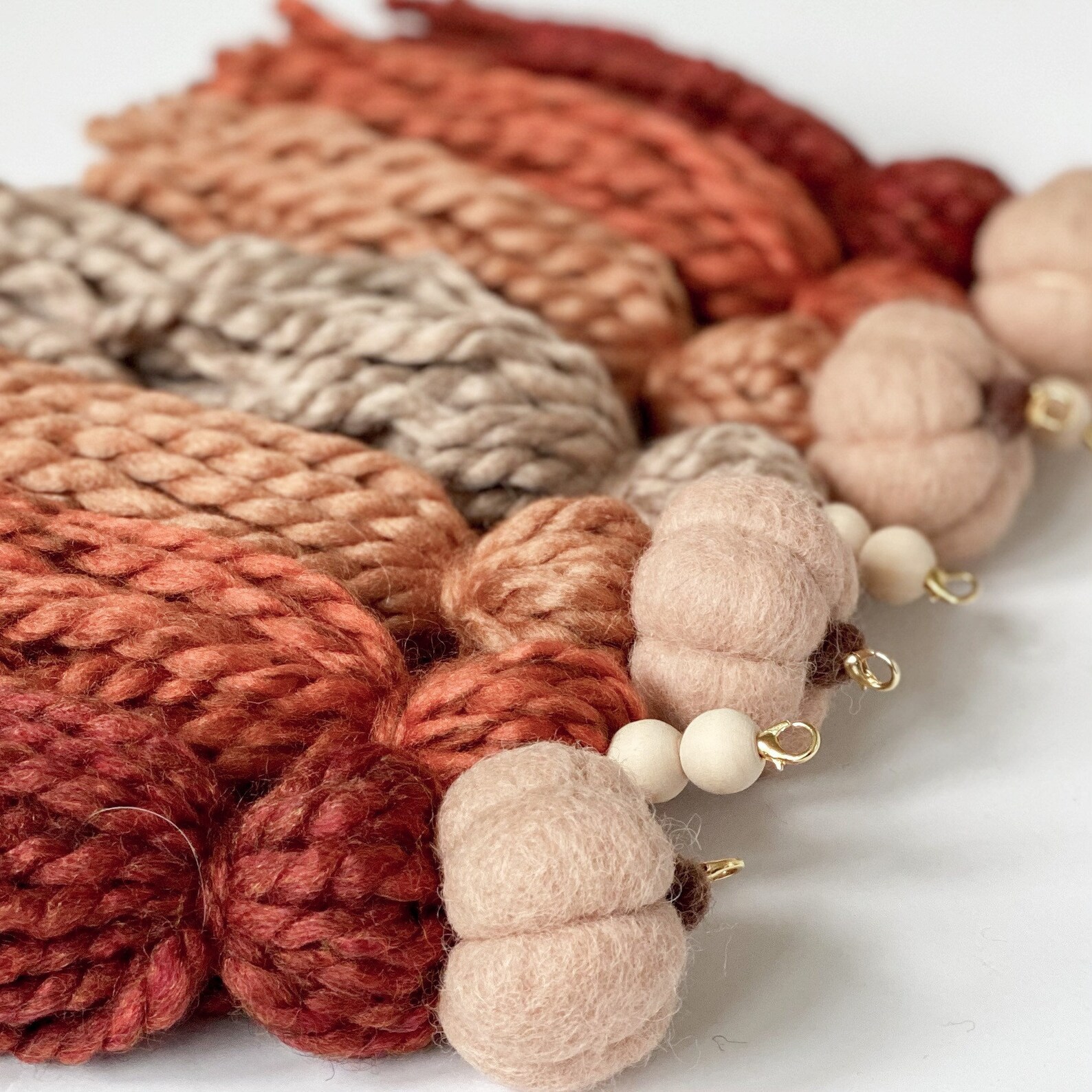 Pumpkin Spice Interchangeable Wood Ball Tassel Garland Etsy