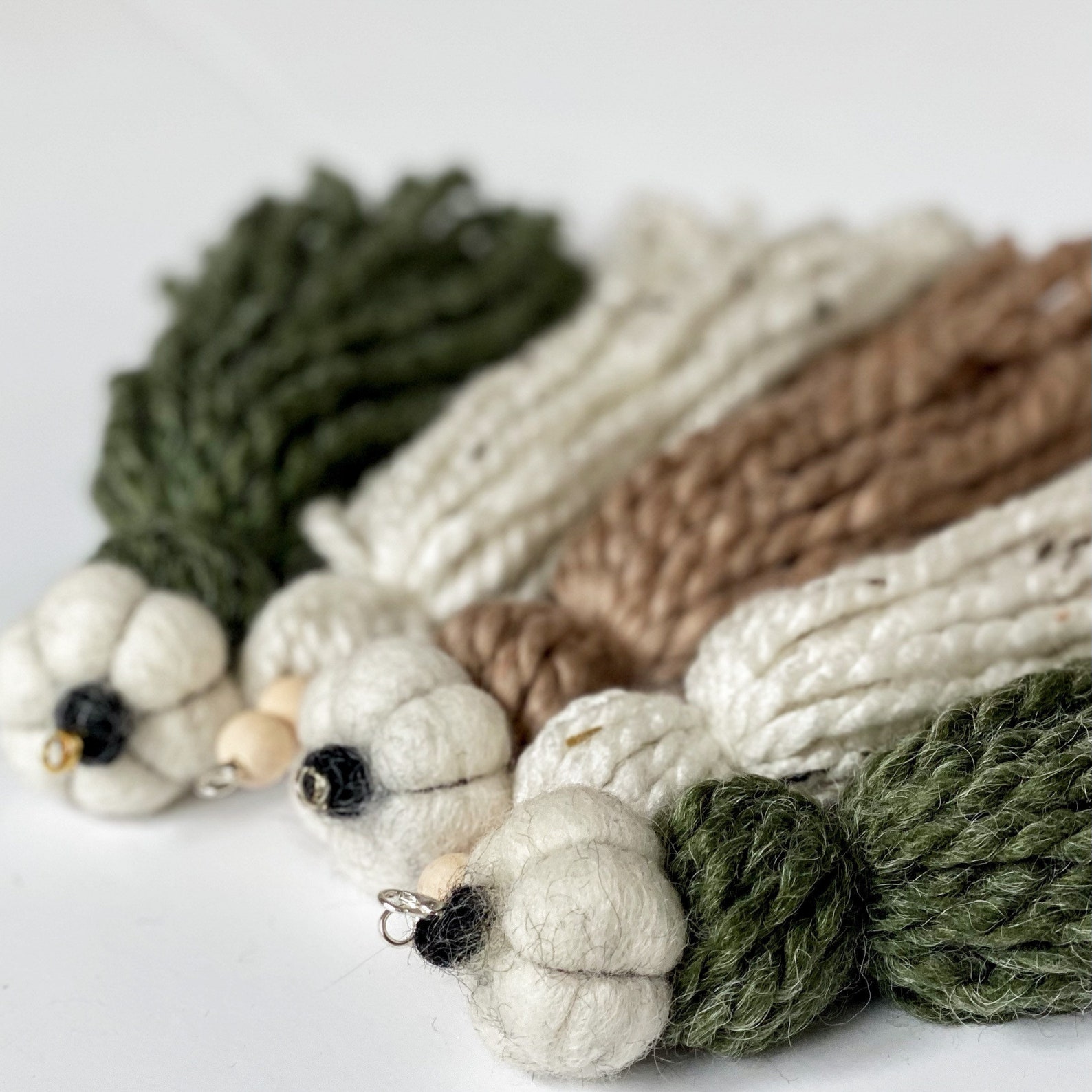 Autumn Pine Tassel Pack Tassel Garland Wood Ball Garland | Etsy