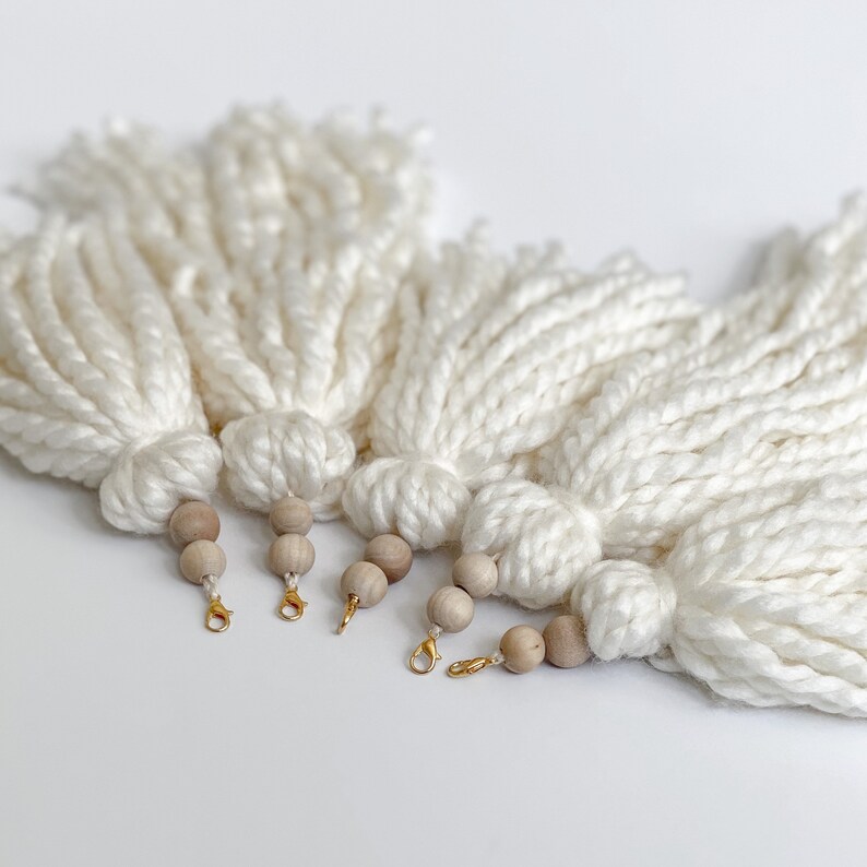 Custom Colors Interchangeable Wood Ball Tassel Garland Etsy