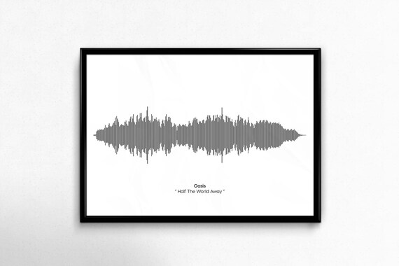 Oasis Half The World Away Wall Decoration Soundwave Print Etsy