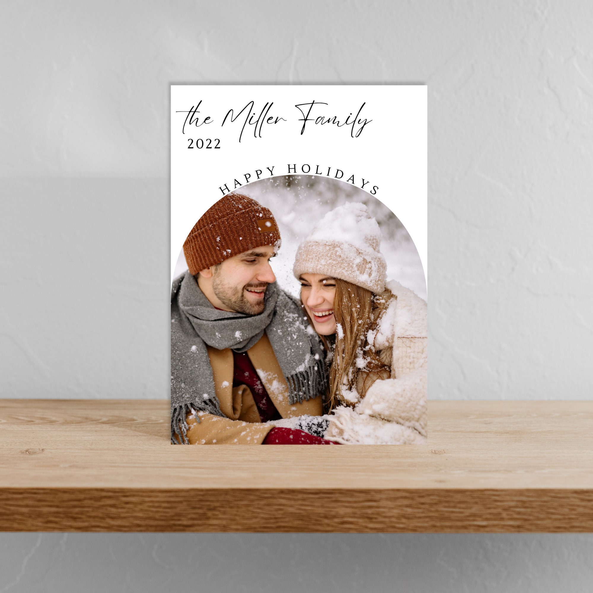 Editable Christmas Card Template for Canva, Personalized 5x7 Holiday ...