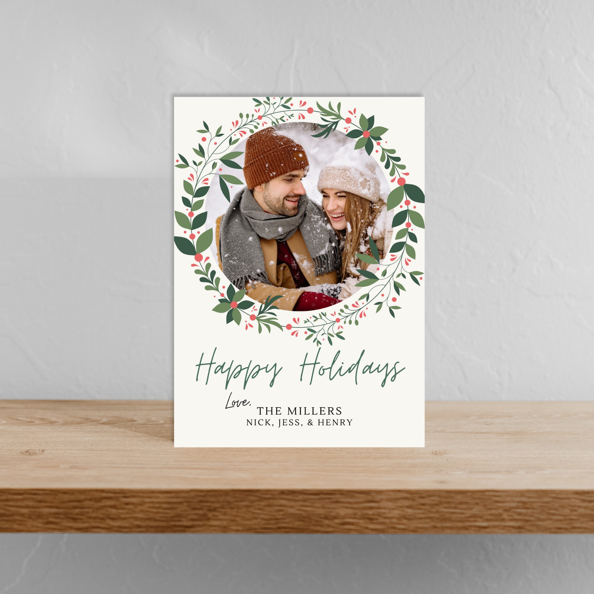 Editable Christmas Card Template for Canva, Personalized 5x7 Holiday ...