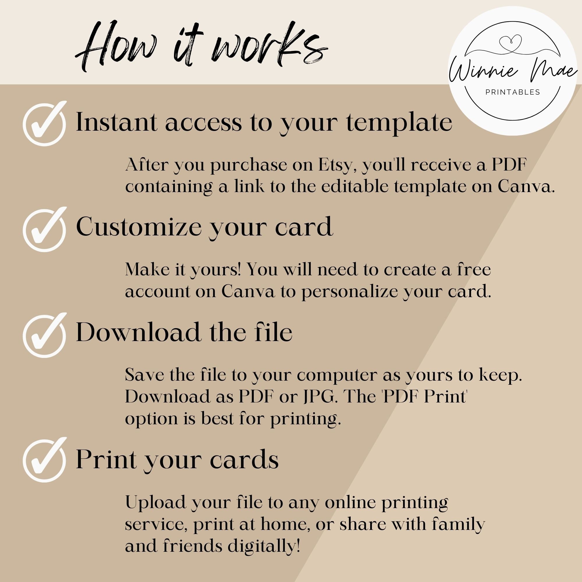 Editable Christmas Card Template for Canva, Personalized 5x7 Holiday ...