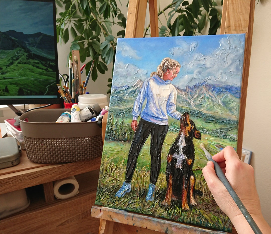 Custom Pet Portrait, Original Oil Painting on Canvas - Etsy